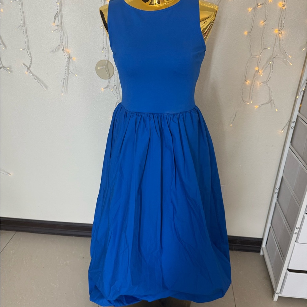 INC International Concepts Vibrant Blue Midi Dress